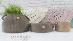 Korb gehäkelt rund, Baumwollkorb, Babyzimmer deko, Kinderzimmer Dekoration, Babyausstattung Babypartygeschenk, Babyzimmer Aufbewahrung,