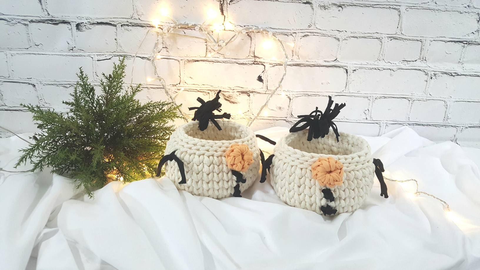 Gehäkelter Korb Schneemann, Kinder Korb, Wohnzimmer Kinderzimmer Dekoration, Nikolausgeschenk, Weihnachtsgeschenk, Nordic Stile