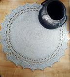 Teppich rund Wohnzimmer, Baumwollteppich gehäkelt, im skandinavischem Stil, Babyzimmer deko, kleines Bad, Geschenkidee, Kinderzimmer deko