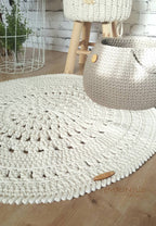 Teppich handmade Kinderzimmer, rund handgefertigt, Kinderzimmer Deko, Teppich für das Wohnzimmer, Geschenkidee für Taufe