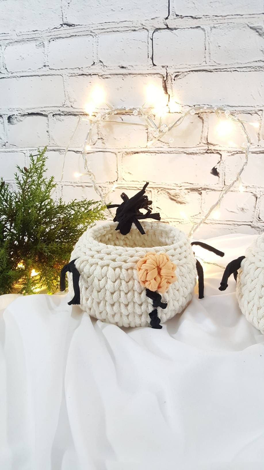 Gehäkelter Korb Schneemann, Kinder Korb, Wohnzimmer Kinderzimmer Dekoration, Nikolausgeschenk, Weihnachtsgeschenk, Nordic Stile