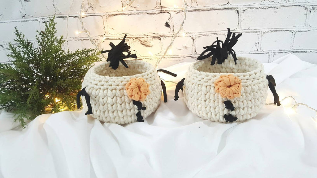 Gehäkelter Korb Schneemann, Kinder Korb, Wohnzimmer Kinderzimmer Dekoration, Nikolausgeschenk, Weihnachtsgeschenk, Nordic Stile