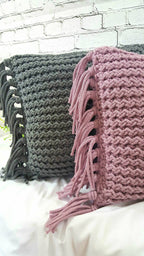 Kissen gehäkelt, Chunky Kissen, gehäkelte Wohnkultur, Hauseinweihungsgeschenk, skandinavisches Dekor, gestrickte moderne Kissen