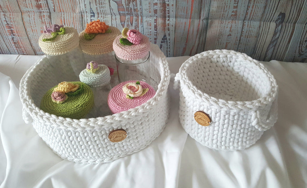Basket, häkeln Korb, Kinder Korb, Kinderkorb, Wohnzimmer Dekoration, Housewarminggeschenk, Weihnachtsgeschenk, Bad Aufbewahrung, Skandistile