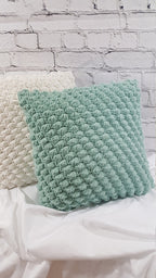 Gehäkeltes Bubble-Kissen, Skandinavische Wohnkultur aus Baumwolle für Sofa & Deko