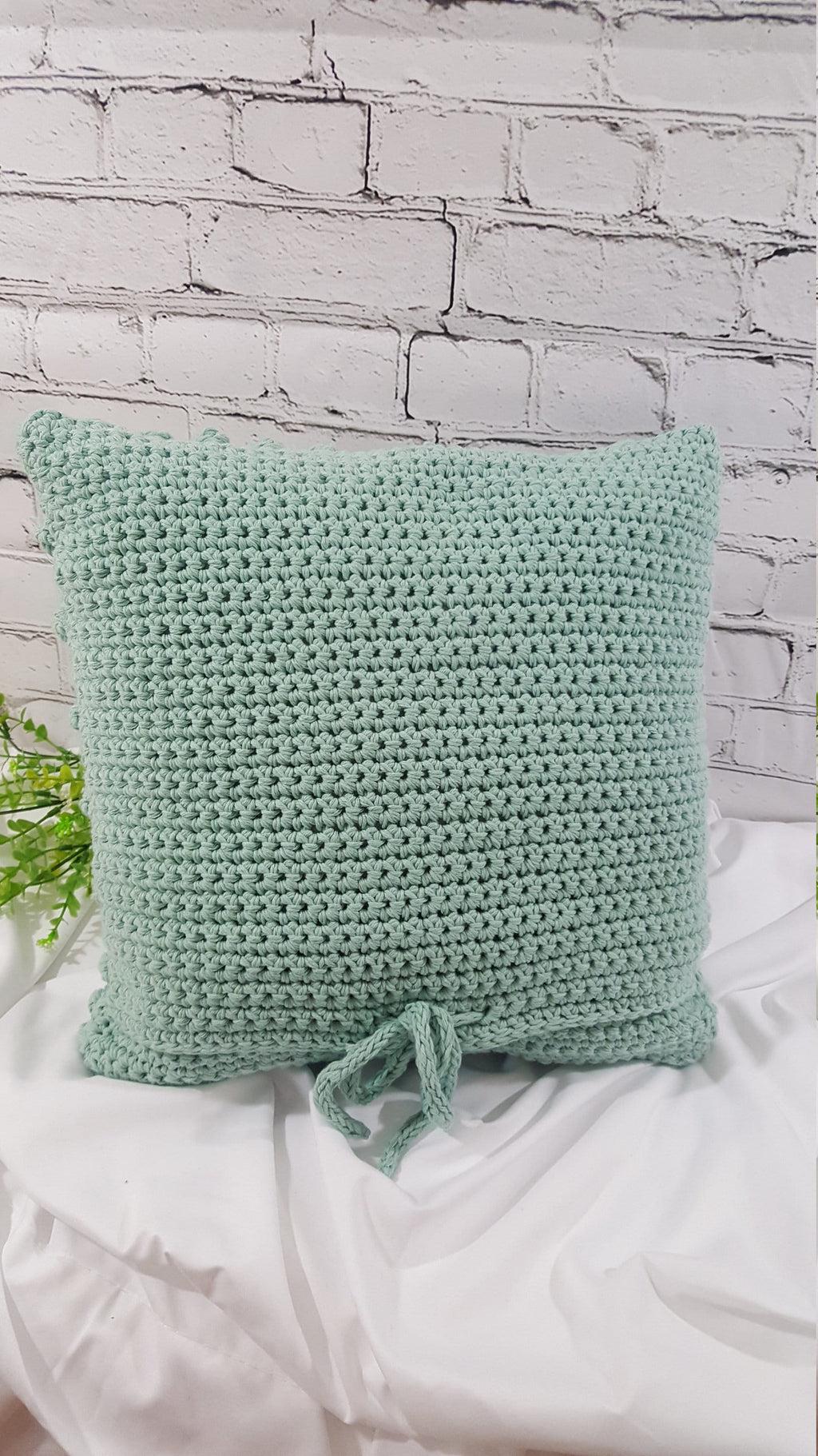 Gehäkeltes Bubble-Kissen, Skandinavische Wohnkultur aus Baumwolle für Sofa & Deko
