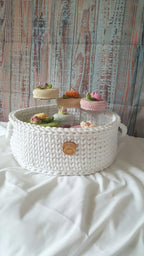 Basket, häkeln Korb, Kinder Korb, Kinderkorb, Wohnzimmer Dekoration, Housewarminggeschenk, Weihnachtsgeschenk, Bad Aufbewahrung, Skandistile