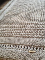 Teppich eckig für Wohnzimmer, Kinderzimmer Deko, Baumwollteppich, im skandinavischem Stil, Teppich handgefertigt und nachhaltig, Geschenk