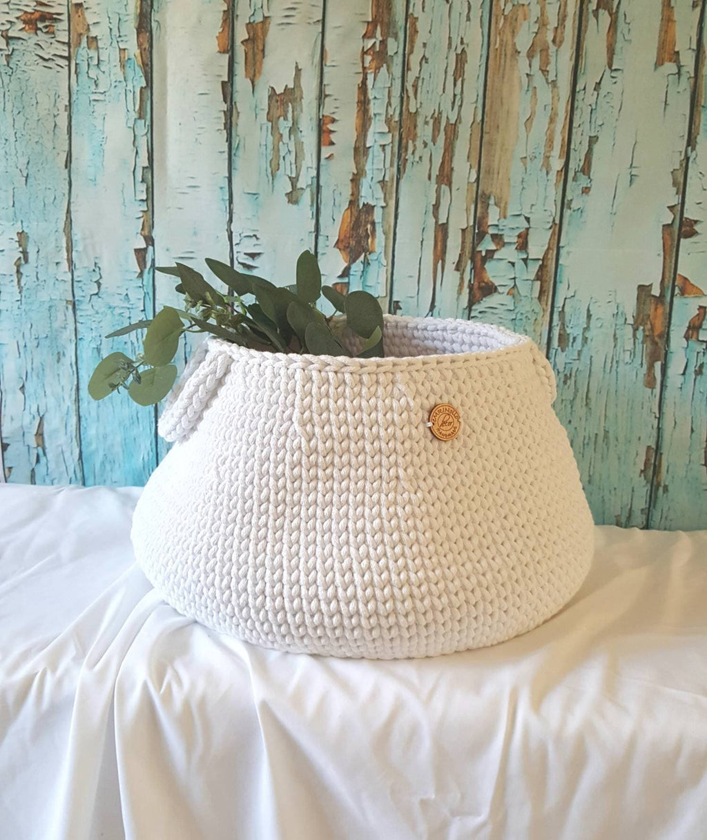 Aufbewahrungskorb, Wäschekorb, scandi style, Utensilo gehäkelt, Spielzeugbox, Aufbewahrungstasche, Babyzimmer deko, Geschenkidee Taufe