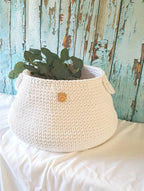 Aufbewahrungskorb, Wäschekorb, scandi style, Utensilo gehäkelt, Spielzeugbox, Aufbewahrungstasche, Babyzimmer deko, Geschenkidee Taufe