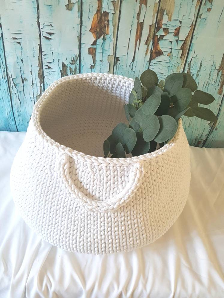 Aufbewahrungskorb, Wäschekorb, scandi style, Utensilo gehäkelt, Spielzeugbox, Aufbewahrungstasche, Babyzimmer deko, Geschenkidee Taufe