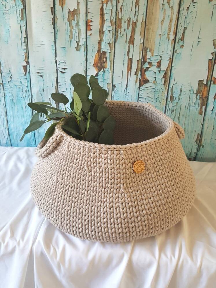 Aufbewahrungskorb xxl, Wäschekorb, scandi style, Utensilo gehäkelt, Spielzeugbox, Aufbewahrungstasche, Babyzimmer deko, Geschenkidee Taufe