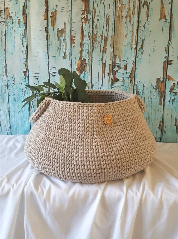 Aufbewahrungskorb xxl, Wäschekorb, scandi style, Utensilo gehäkelt, Spielzeugbox, Aufbewahrungstasche, Babyzimmer deko, Geschenkidee Taufe
