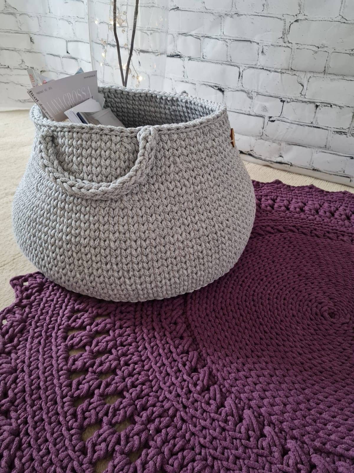 Aufbewahrungskorb, Wäschekorb, scandi style, Utensilo gehäkelt, Spielzeugbox, Aufbewahrungstasche, Babyzimmer deko, Geschenkidee Taufe