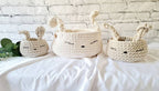 HasenKorb, Utensilo gehäkelt, Taufe Geschenkidee, Bunny Korb, Kinderzimmer Deko, Babyausstattung Babypartygeschenk, Babyzimmer Aufbewahrung