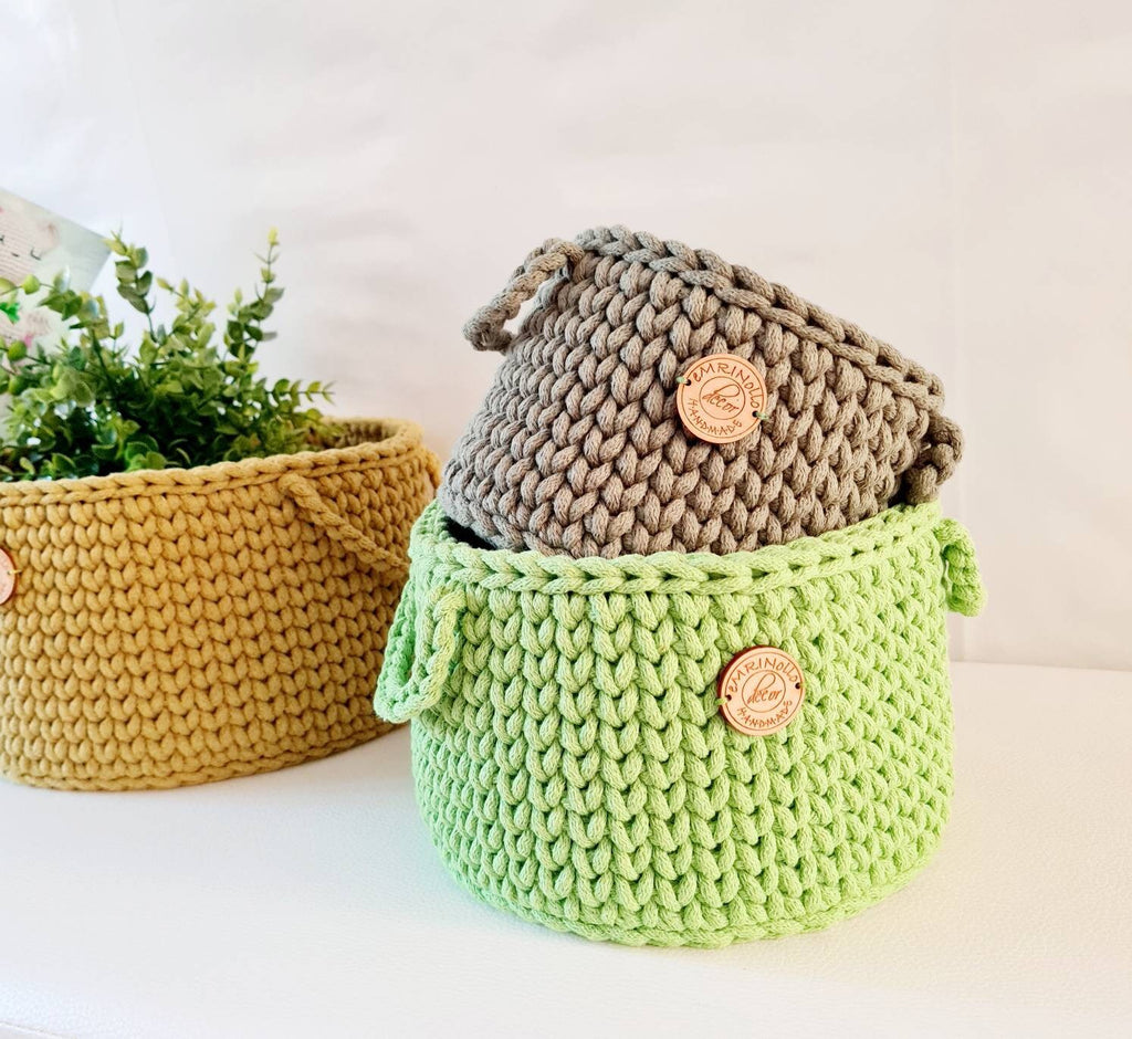 Korb, Utensilo, Häkelkorb, Baumwollkorb, Hohe Qualtität, Kinderkorb, Kinderzimmer Dekoration, Babypartygeschenk, Babyzimmer, Aufbewahrung