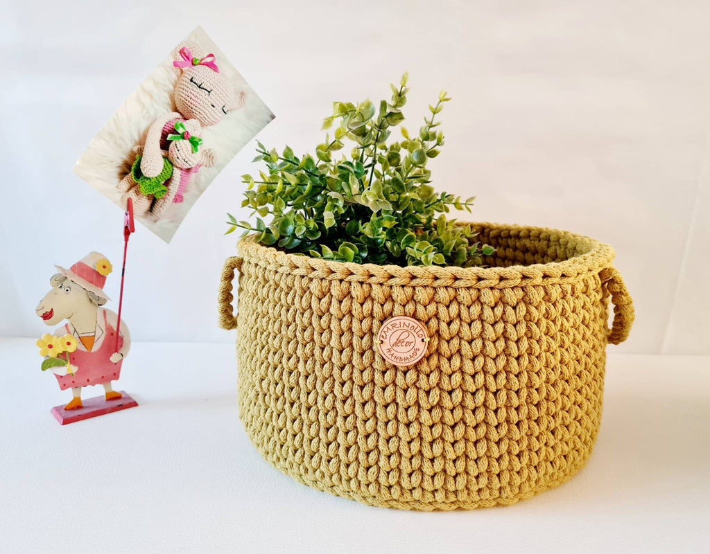 Korb, Utensilo, Häkelkorb, Baumwollkorb, Hohe Qualtität, Kinderkorb, Kinderzimmer Dekoration, Babypartygeschenk, Babyzimmer, Aufbewahrung