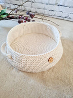 Zeitungskorb, newspaper basket, basket crochet, Korbschale, Aufbewahrungskorb gehäkelt, grau Spielzeug Korb, Scandi Home-Dekor, handmade