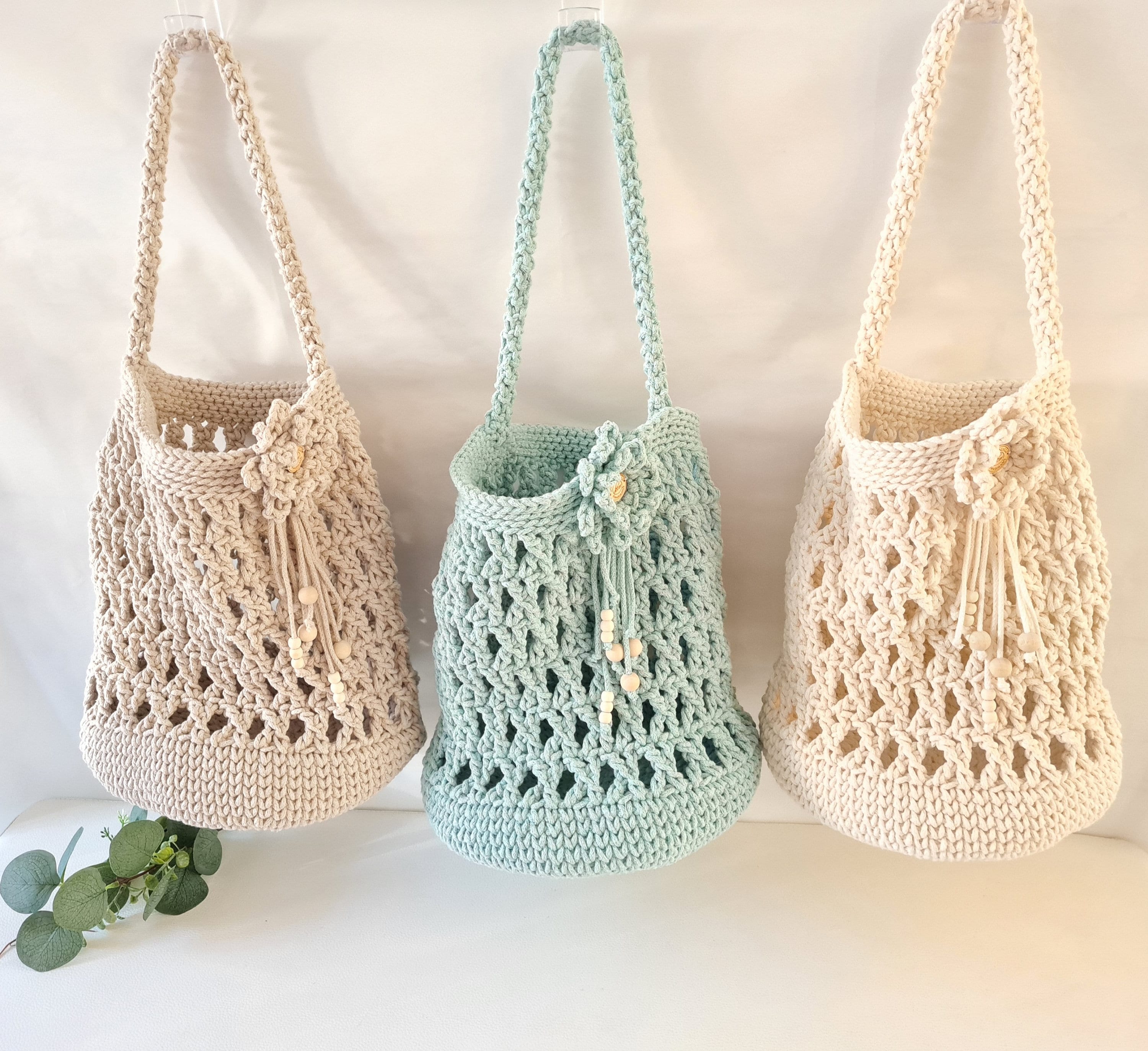 Handtasche Umhängetasche, Tragetasche, Netz, Marktasche häkeln, Boho-Tasche, Tasche, Kelim-Tasche, Geschenk für sie, Makramee-Tasche