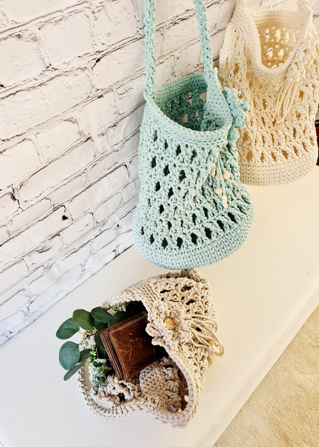 Handtasche Umhängetasche, Tragetasche, Netz, Marktasche häkeln, Boho-Tasche, Tasche, Kelim-Tasche, Geschenk für sie, Makramee-Tasche