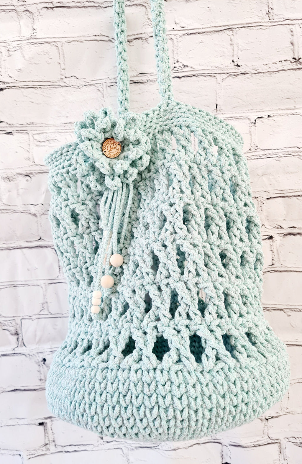 Tragetasche, Häkeltasche, Umhängetasche, Trend-Bags, Einkaufstasche, gehäkelte Projekttasche, Netztasche, Handtasche, Tasche, Boho-Tasche