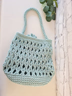 Tragetasche, Häkeltasche, Umhängetasche, Trend-Bags, Einkaufstasche, gehäkelte Projekttasche, Netztasche, Handtasche, Tasche, Boho-Tasche