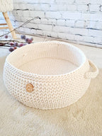 Zeitungskorb, newspaper basket, basket crochet, Korbschale, Aufbewahrungskorb gehäkelt, grau Spielzeug Korb, Scandi Home-Dekor, handmade