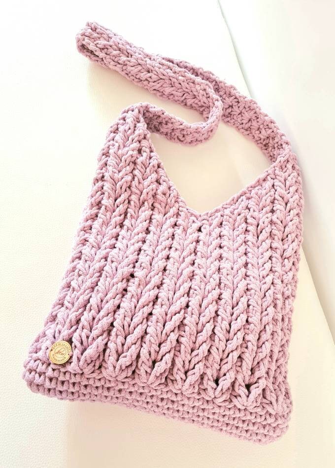 Umhängetasche gehäkelt, Tasche im Lacemuster, Sommer-Einkaufstasche, griechische Tasche, lässige Strandtasche handmade, Women Bag crochet