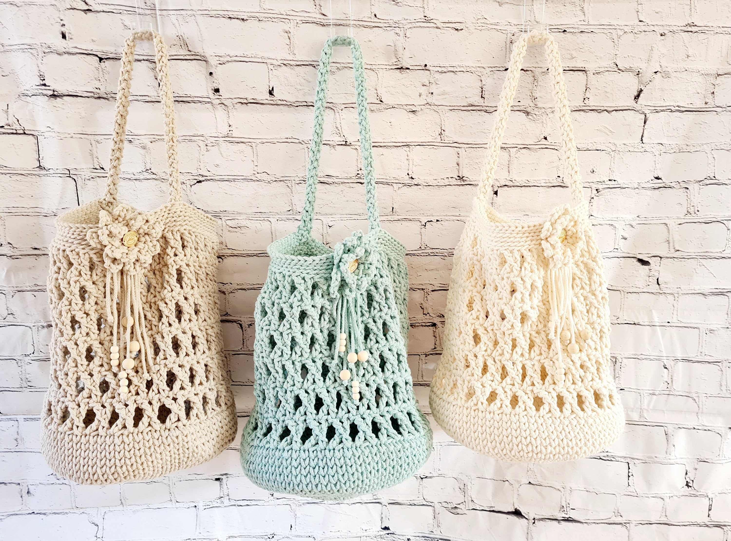 Handtasche Umhängetasche, Tragetasche, Netz, Marktasche häkeln, Boho-Tasche, Tasche, Kelim-Tasche, Geschenk für sie, Makramee-Tasche