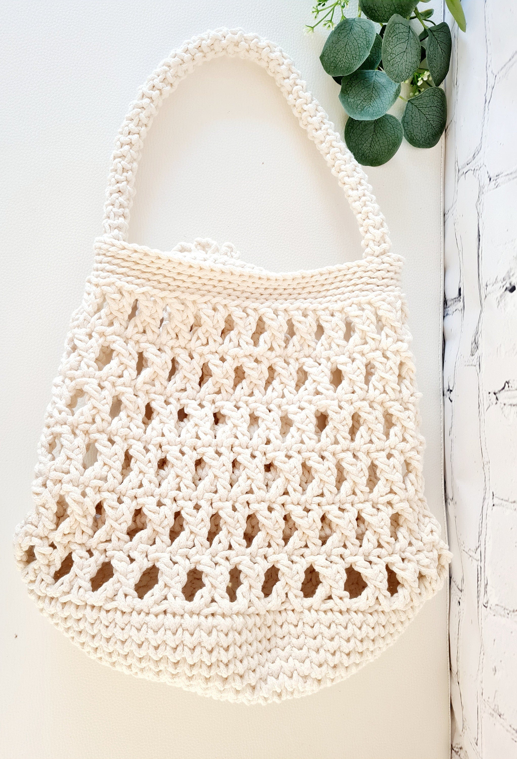 Häkeltasche, Strickprojekttasche, Umhängetasche, gehäkelte Projekttasche, Reisestricktasche, es ist Tasche, Netztasche, häkeln Tasche, garn