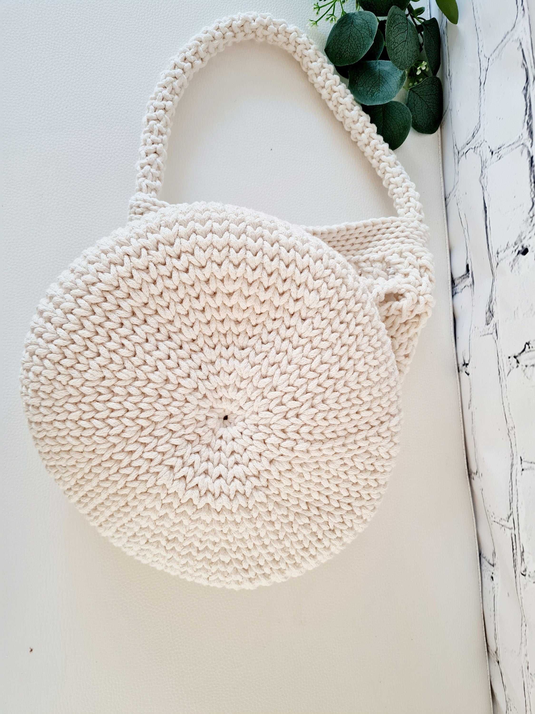 Häkeltasche, Strickprojekttasche, Umhängetasche, gehäkelte Projekttasche, Reisestricktasche, es ist Tasche, Netztasche, häkeln Tasche, garn