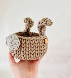 BunnyBasket, HasenKorb gehäkelt, Kinderzimmer Dekoration, Babyausstattung Babypartygeschenk, Babyzimmer deko, Aufbewahrungskorb, Utensilo