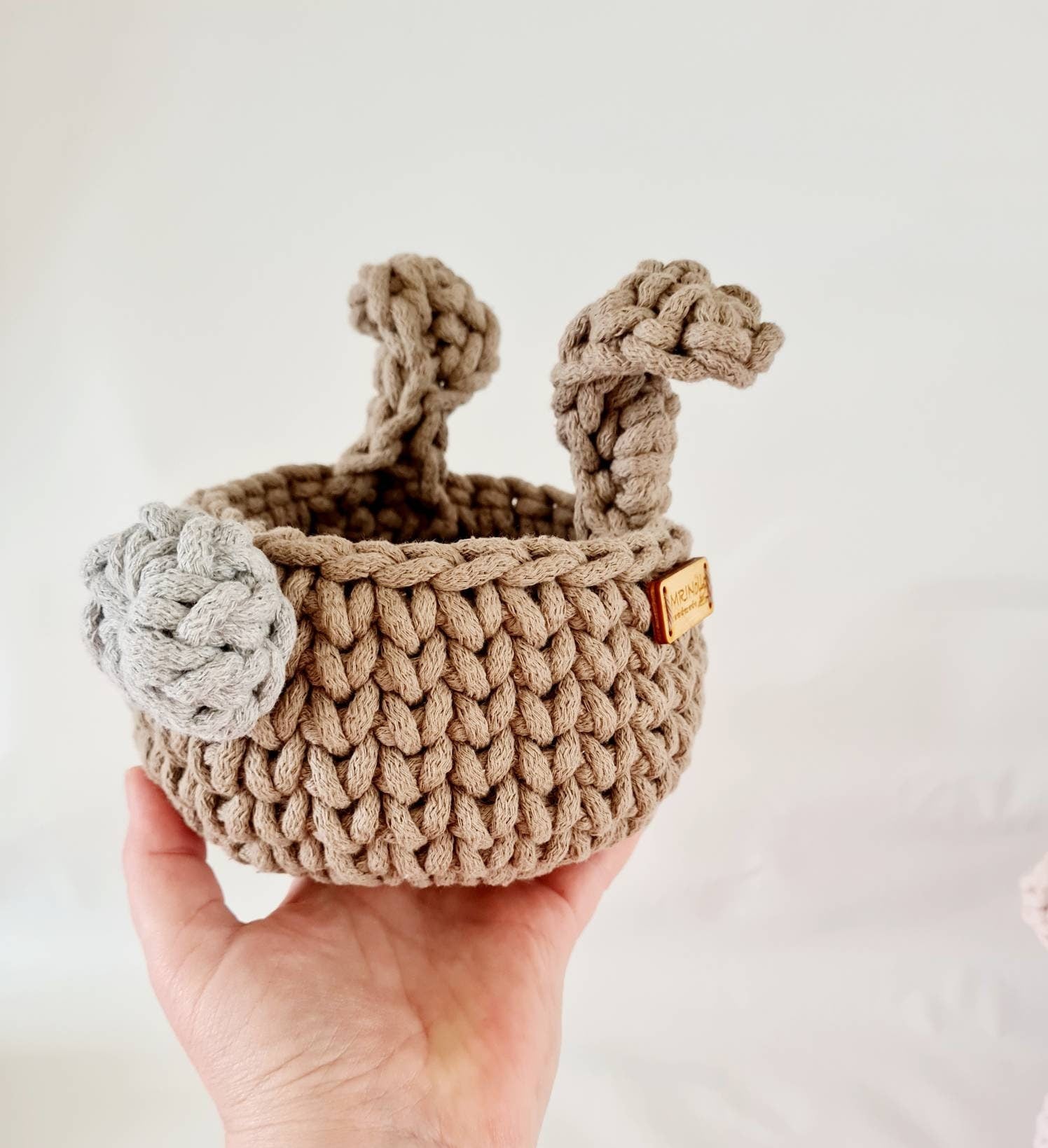 BunnyBasket, HasenKorb gehäkelt, Kinderzimmer Dekoration, Babyausstattung Babypartygeschenk, Babyzimmer deko, Aufbewahrungskorb, Utensilo