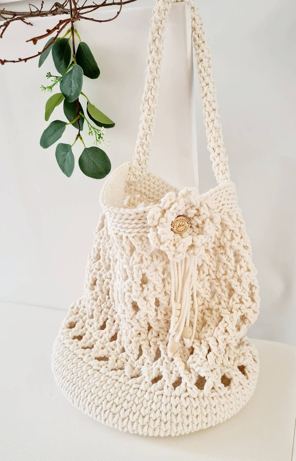 Häkeltasche, Strickprojekttasche, Umhängetasche, gehäkelte Projekttasche, Reisestricktasche, es ist Tasche, Netztasche, häkeln Tasche, garn