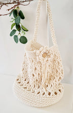 Häkeltasche, Strickprojekttasche, Umhängetasche, gehäkelte Projekttasche, Reisestricktasche, es ist Tasche, Netztasche, häkeln Tasche, garn