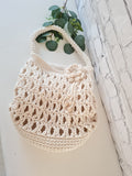 Häkeltasche, Strickprojekttasche, Umhängetasche, gehäkelte Projekttasche, Reisestricktasche, es ist Tasche, Netztasche, häkeln Tasche, garn