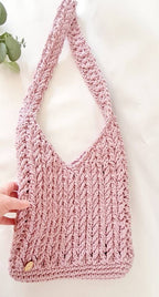 Umhängetasche gehäkelt, Tasche im Lacemuster, Sommer-Einkaufstasche, griechische Tasche, lässige Strandtasche handmade, Women Bag crochet
