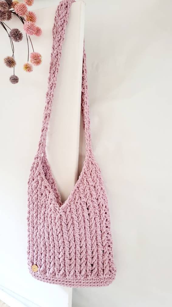 Umhängetasche gehäkelt, Tasche im Lacemuster, Sommer-Einkaufstasche, griechische Tasche, lässige Strandtasche handmade, Women Bag crochet