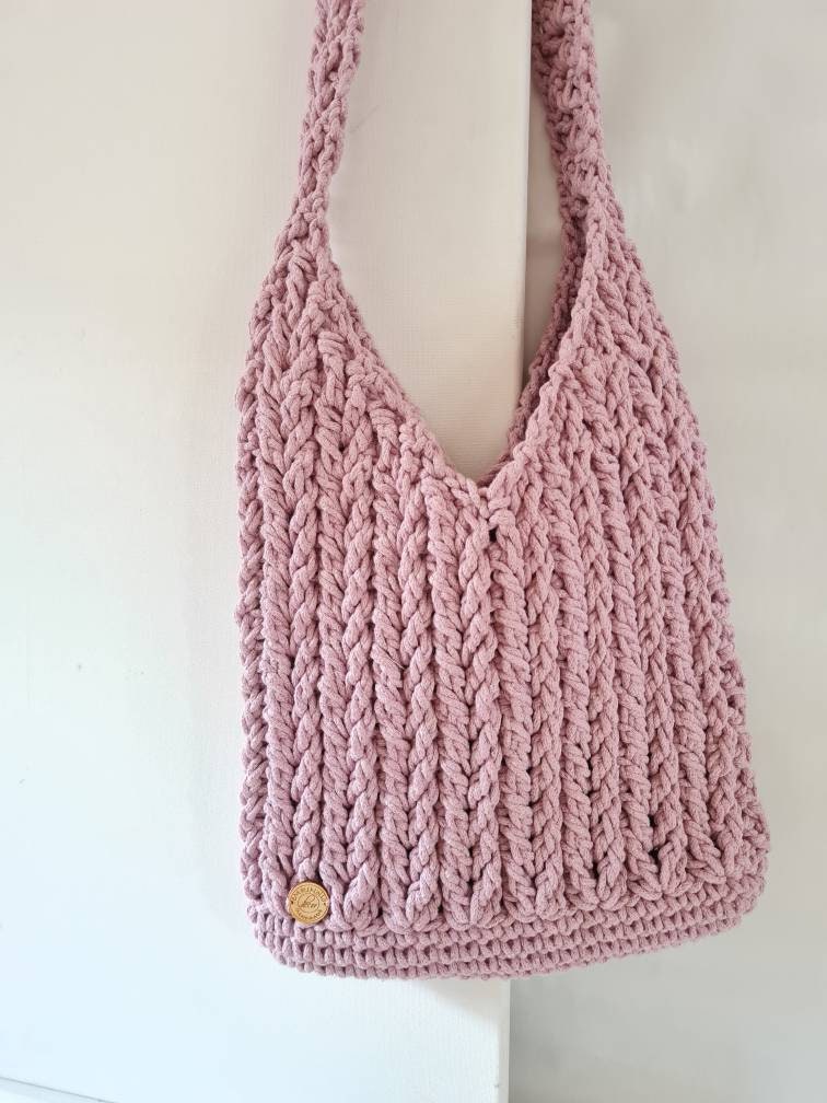 Umhängetasche gehäkelt, Tasche im Lacemuster, Sommer-Einkaufstasche, griechische Tasche, lässige Strandtasche handmade, Women Bag crochet