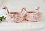 BunnyBasket, HasenKorb gehäkelt, Kinderzimmer Dekoration, Babyausstattung Babypartygeschenk, Babyzimmer deko, Aufbewahrungskorb, Utensilo