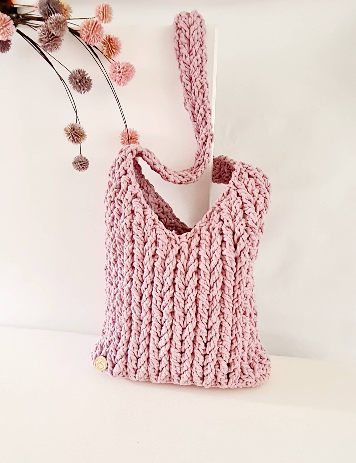 Umhängetasche gehäkelt, Tasche im Lacemuster, Sommer-Einkaufstasche, griechische Tasche, lässige Strandtasche handmade, Women Bag crochet