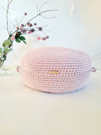 Pouf Ottoman gehäkelt, Babyzimmer deko, Bodenkissen, Sitzkissen, Skandinavisches Kinderzimmer Dekor, Häkelhocker Kinderzimmer, Sitzhocker
