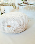 Pouf Ottoman gehäkelt, Babyzimmer deko, Bodenkissen, Sitzkissen, Skandinavisches Kinderzimmer Dekor, Häkelhocker Kinderzimmer, Sitzhocker