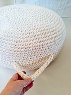 Pouf Ottoman gehäkelt, Babyzimmer deko, Bodenkissen, Sitzkissen, Skandinavisches Kinderzimmer Dekor, Häkelhocker Kinderzimmer, Sitzhocker