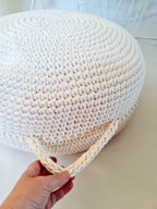 Pouf Ottoman gehäkelt, Babyzimmer deko, Bodenkissen, Sitzkissen, Skandinavisches Kinderzimmer Dekor, Häkelhocker Kinderzimmer, Sitzhocker