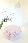 Pouf Ottoman gehäkelt, Babyzimmer deko, Bodenkissen, Sitzkissen, Skandinavisches Kinderzimmer Dekor, Häkelhocker Kinderzimmer, Sitzhocker