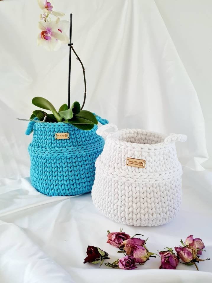 Korb gehäkelt, Utensilo, Aufbewahrungskorb, Kinderkorb, Spielzeugkorb, Kinderzimmer Dekoration, Babypartygeschenk, Babyzimmer, Aufbewahrung