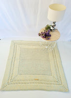 Teppich Babyzimmer eckig, Baumwollteppich, im skandinavischem Stil, vintage Teppich handgefertigt, Flurläufer, Kinderzimmer Deko