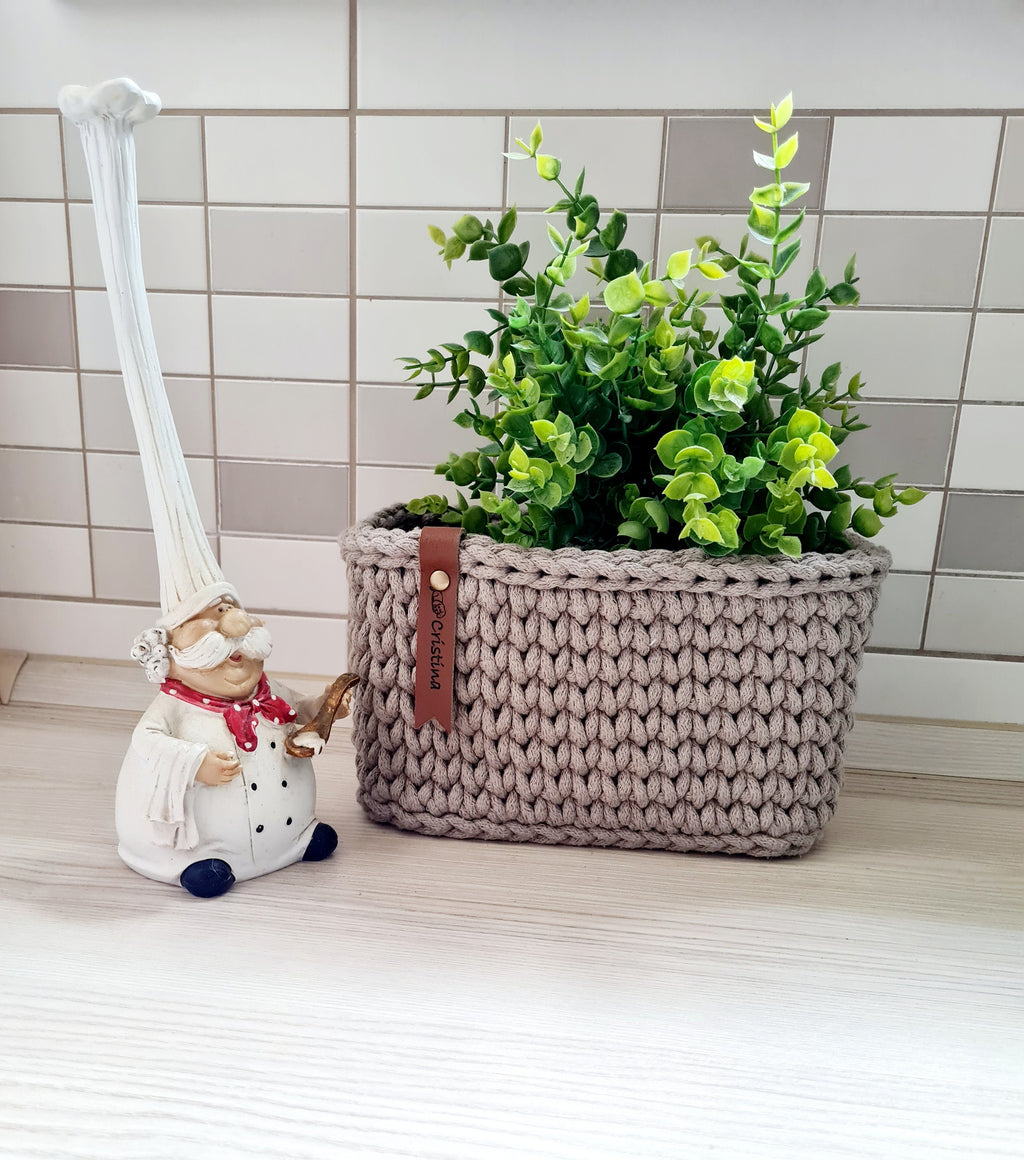 Korb gehäkelt eckig, Untensilo, Kinderzimmer deko, Korb Aufbewahrung, Geschenkidee, Weihnachtsgeschenk, Bad Aufbewahrung