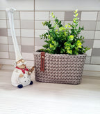 Korb gehäkelt eckig, Untensilo, Kinderzimmer deko, Korb Aufbewahrung, Geschenkidee, Weihnachtsgeschenk, Bad Aufbewahrung